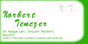 norbert tenczer business card